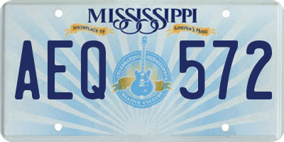 MS license plate AEQ572