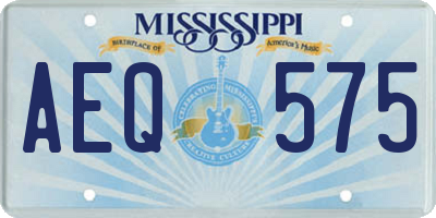 MS license plate AEQ575