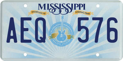 MS license plate AEQ576