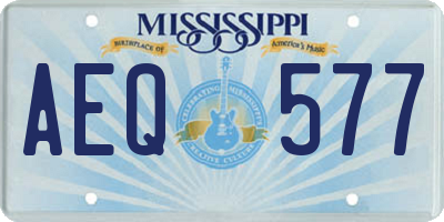 MS license plate AEQ577