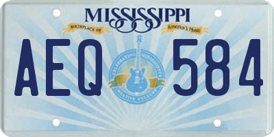 MS license plate AEQ584
