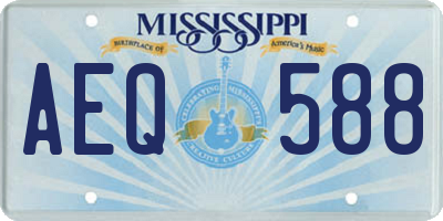 MS license plate AEQ588