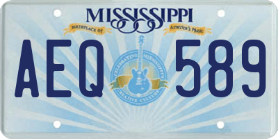 MS license plate AEQ589