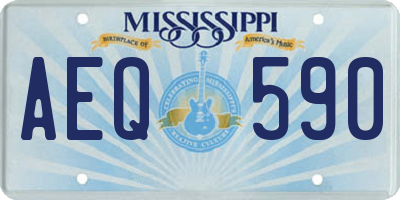 MS license plate AEQ590