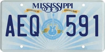 MS license plate AEQ591