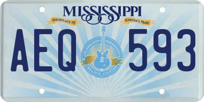 MS license plate AEQ593