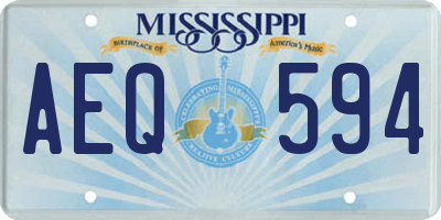 MS license plate AEQ594