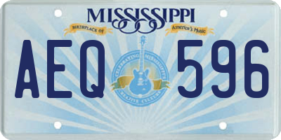 MS license plate AEQ596