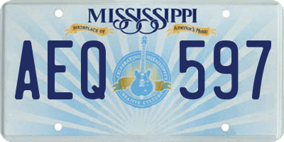 MS license plate AEQ597