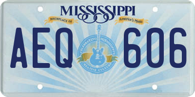 MS license plate AEQ606