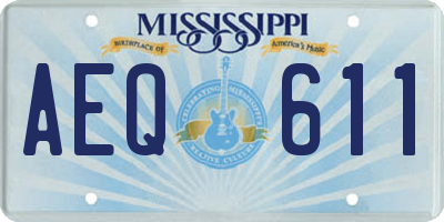 MS license plate AEQ611