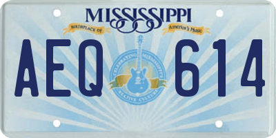 MS license plate AEQ614