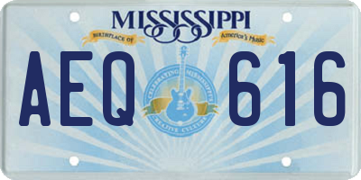 MS license plate AEQ616