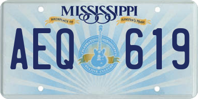 MS license plate AEQ619