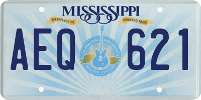 MS license plate AEQ621