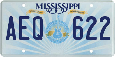 MS license plate AEQ622