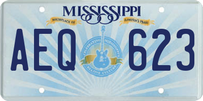 MS license plate AEQ623