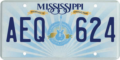 MS license plate AEQ624