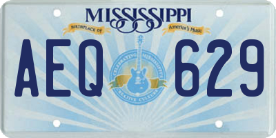 MS license plate AEQ629