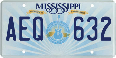 MS license plate AEQ632