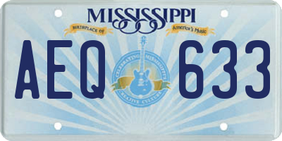 MS license plate AEQ633