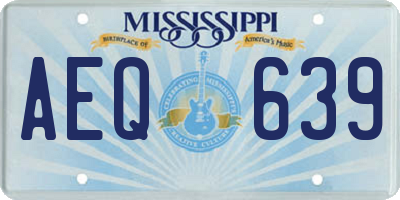 MS license plate AEQ639