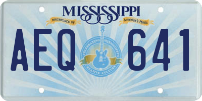 MS license plate AEQ641