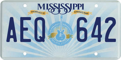 MS license plate AEQ642
