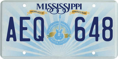 MS license plate AEQ648