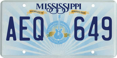MS license plate AEQ649