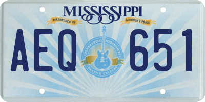 MS license plate AEQ651