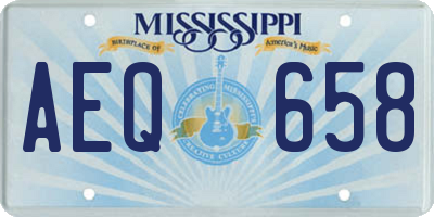 MS license plate AEQ658