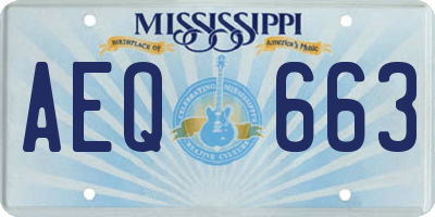 MS license plate AEQ663