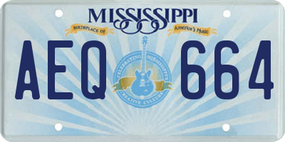 MS license plate AEQ664