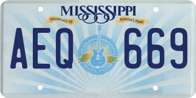 MS license plate AEQ669