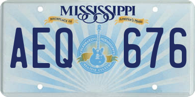 MS license plate AEQ676