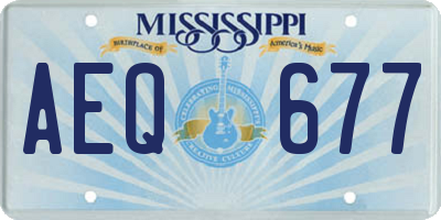 MS license plate AEQ677