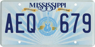 MS license plate AEQ679