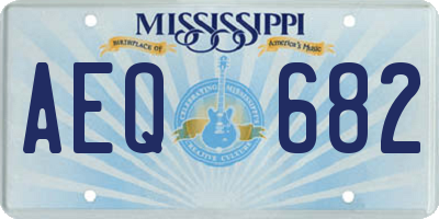 MS license plate AEQ682