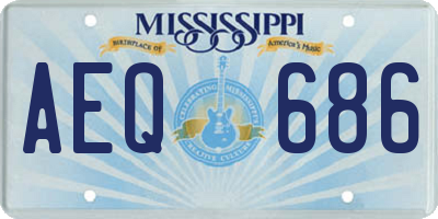 MS license plate AEQ686