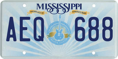 MS license plate AEQ688