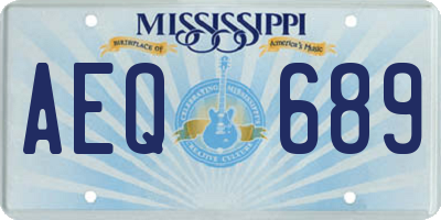 MS license plate AEQ689