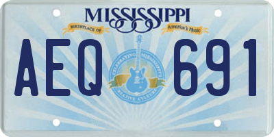MS license plate AEQ691