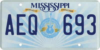 MS license plate AEQ693