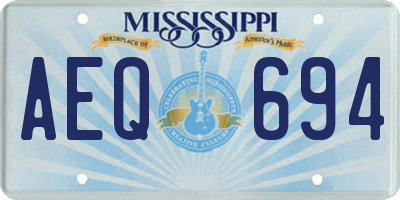 MS license plate AEQ694
