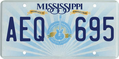 MS license plate AEQ695