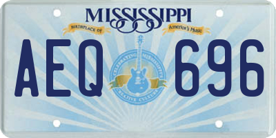 MS license plate AEQ696