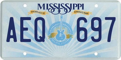 MS license plate AEQ697