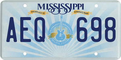MS license plate AEQ698