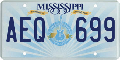 MS license plate AEQ699